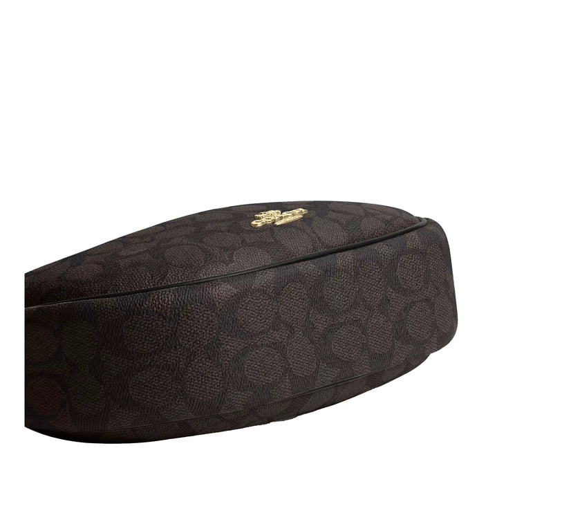 Coach Women's Emily Shoulder Bag In Signature Canvas Gold/Walnut/Black