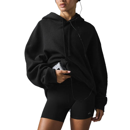 alo Women's Triumph Restore Hoodie Black