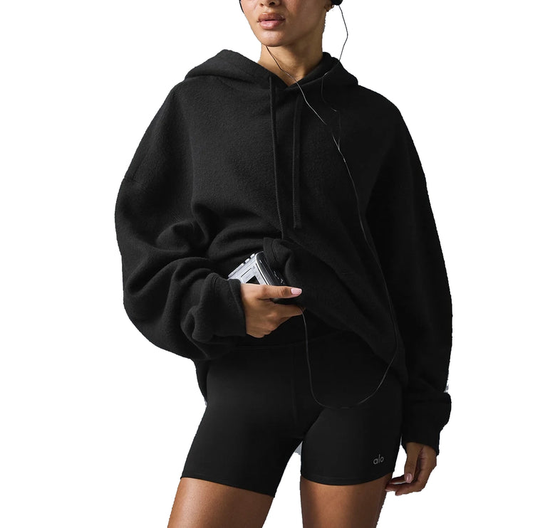 alo Women's Triumph Restore Hoodie Black