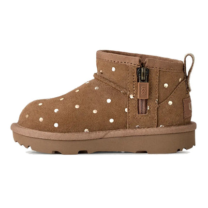 UGG Toddlers Classic Ultra Mini Shiny Dots Chestnut