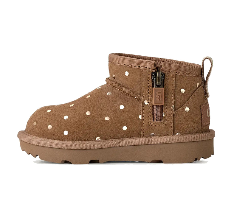 UGG Toddlers Classic Ultra Mini Shiny Dots Chestnut