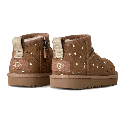 UGG Toddlers Classic Ultra Mini Shiny Dots Chestnut