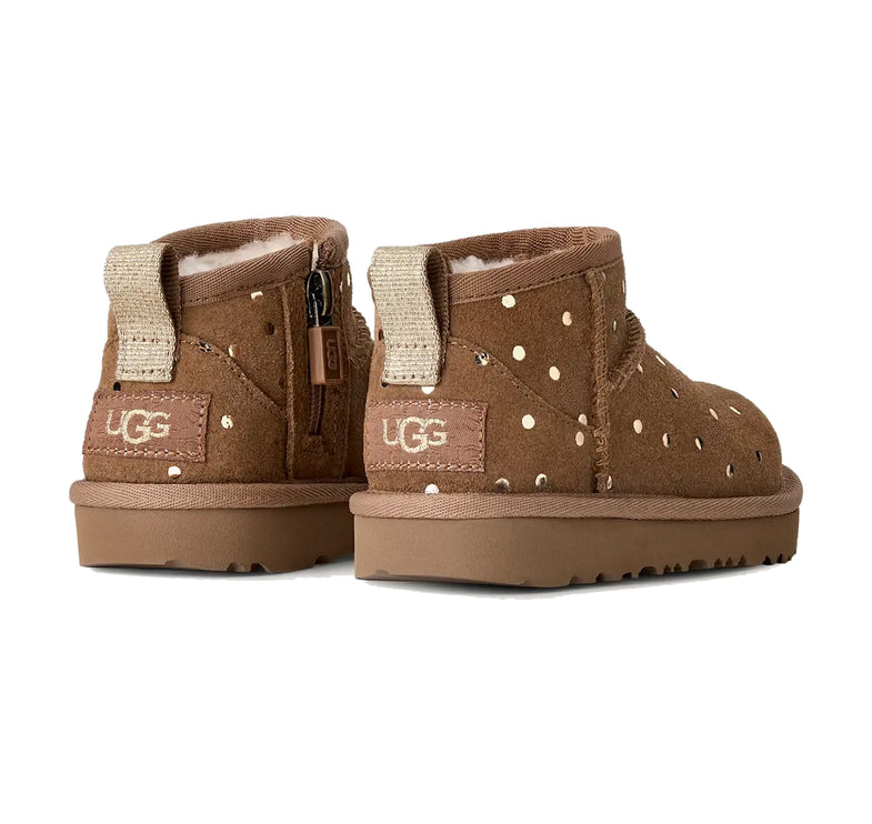 UGG Toddlers Classic Ultra Mini Shiny Dots Chestnut