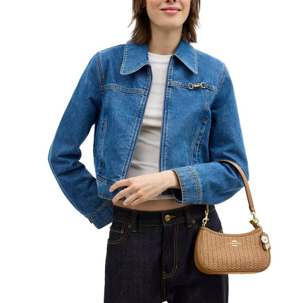 Coach Women's Teri Mini Crossbody Bag Straw/Gold/Toast