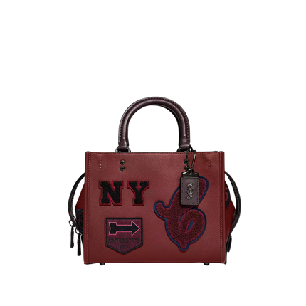 Coach Women's Rogue 25 With Varsity Patches Pewter/Cardinal