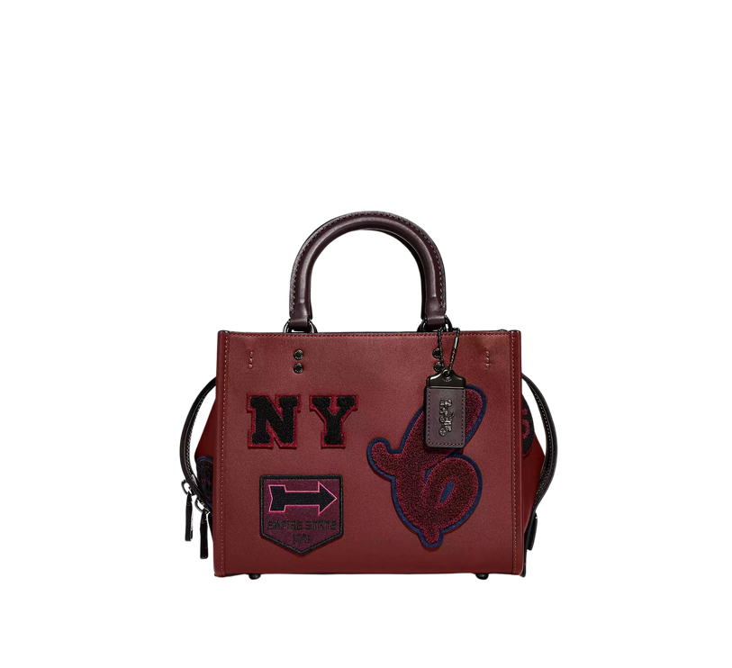 Coach Women's Rogue 25 With Varsity Patches Pewter/Cardinal