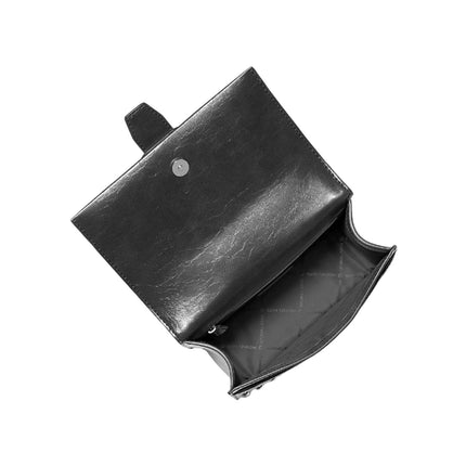 Michael Kors Women's Greenwich Small Studded Distressed Crossbody Bag Silver/Black