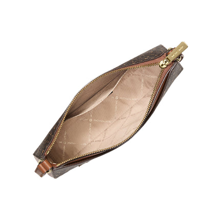 Michael Kors Women's Arden Medium Printed Signature Logo Crossbody Bag Brown