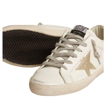 Golden Goose Women's Super Star Sneakers with Gold Star and Black Glitter