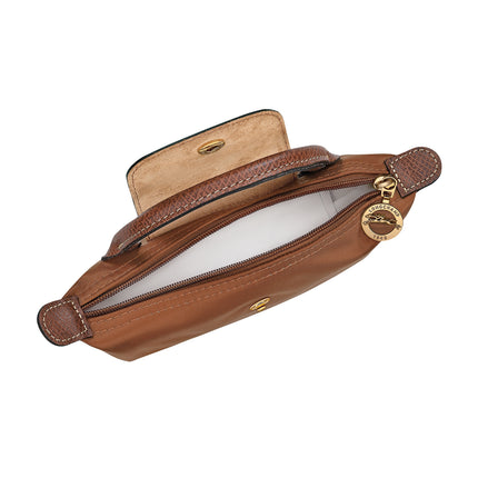 Longchamp Women's Le Pliage Original Pouch With Handle Cognac