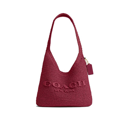 Coach Women's Brooklyn Shoulder Bag 28 Brass/Dark Fuchsia