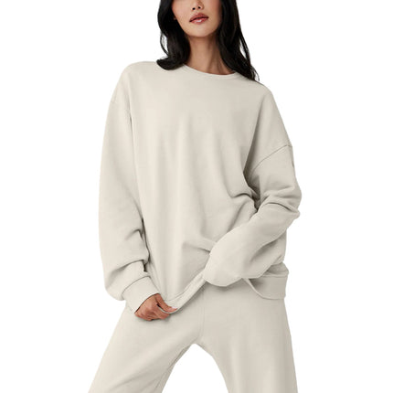 alo Women's Chill Crew Neck Pullover Bone
