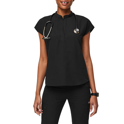 FIGS Women's Rafaela Oversized Scrub Top Black