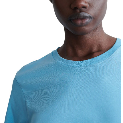 COS Women's Crew-Neck Cotton T-Shirt Light Blue