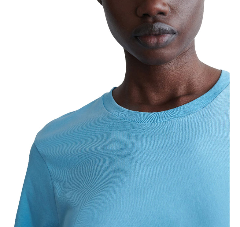 COS Women's Crew-Neck Cotton T-Shirt Light Blue