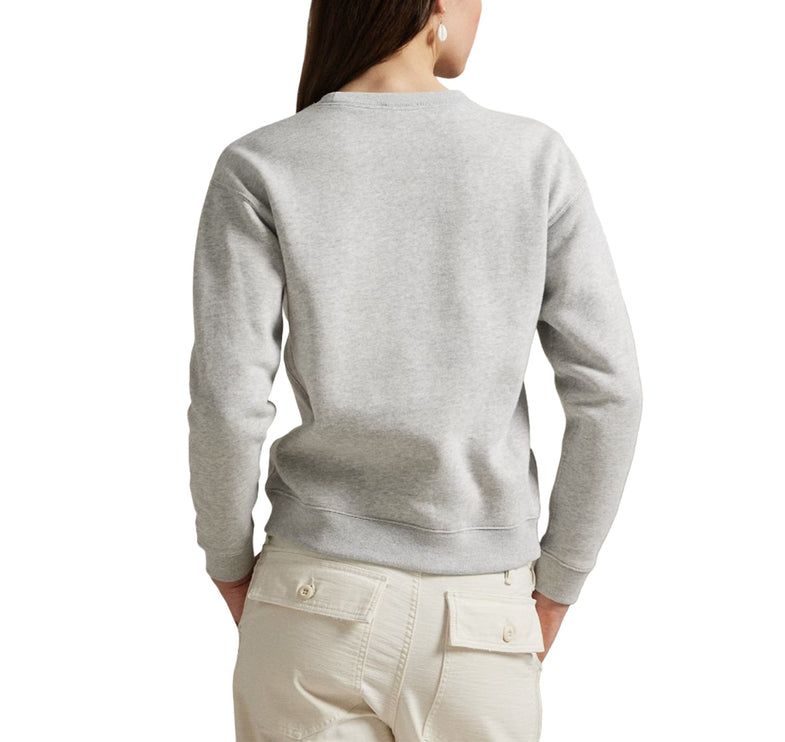 Polo Ralph Lauren Women's Polo Bear Fleece Crewneck Light Smoke Heather