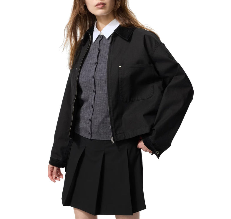 Uniqlo Women's Zip-Up Short Jacket 09 Black