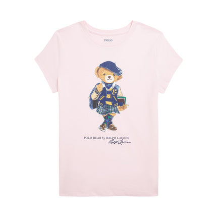 Polo Ralph Lauren Girl's Polo Bear Cotton Jersey Tee Hint Of Pink