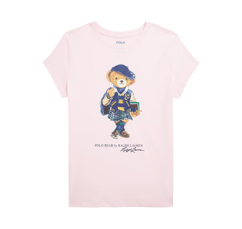 Polo Ralph Lauren Girl's Polo Bear Cotton Jersey Tee Hint Of Pink