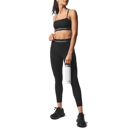 alo Women's Alosoft High-Waist 7/8 Relay Legging Black/White