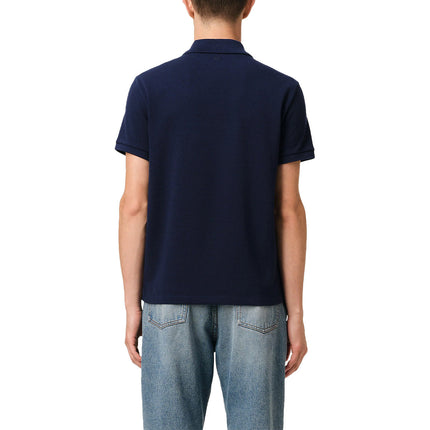 AMI Alexandre Mattiussi Unisex Ami de Coeur White Logo Polo Shirt Night Blue