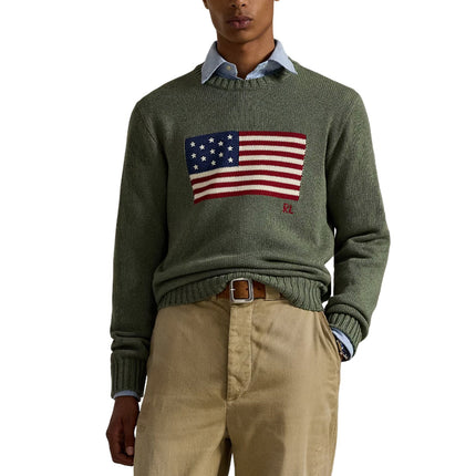 Polo Ralph Lauren Unisex The Iconic Flag Sweater Camouflage Melange