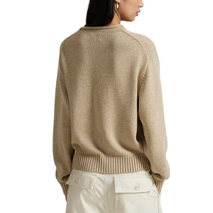 Polo Ralph Lauren Women's Polo Bear Rollneck Sweater Dark Almond Marl