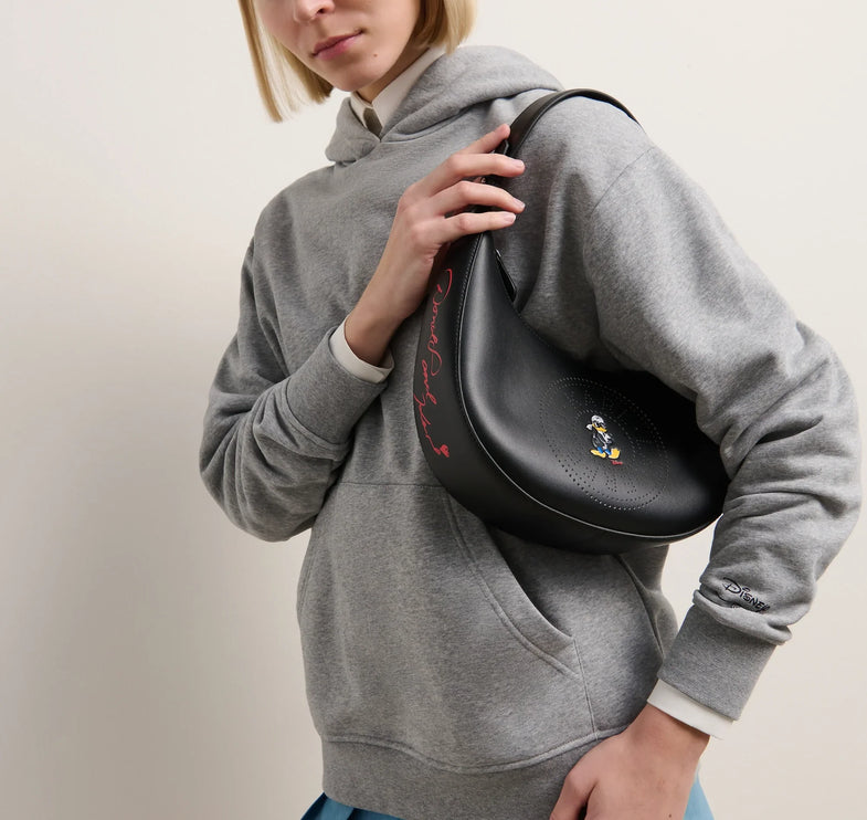 Disney x KARL LAGERFELD Women's Moon Shoulder Bag Black