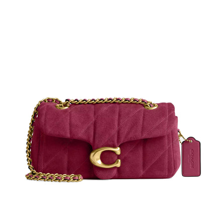 Coach Women's Tabby Shoulder Bag 20 With Pillow Quilting Brass/Dark Fuchsia