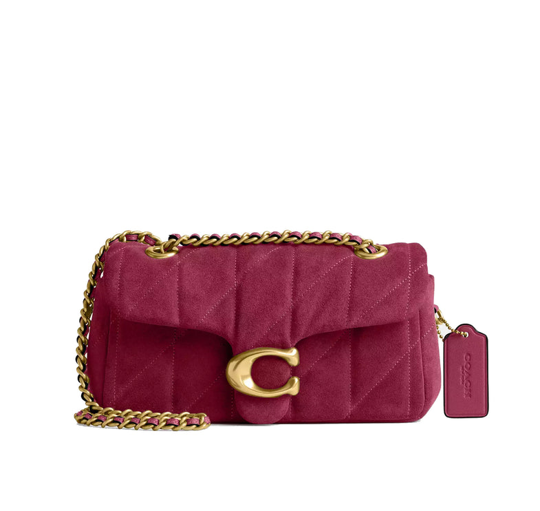 Coach Women's Tabby Shoulder Bag 20 With Pillow Quilting Brass/Dark Fuchsia