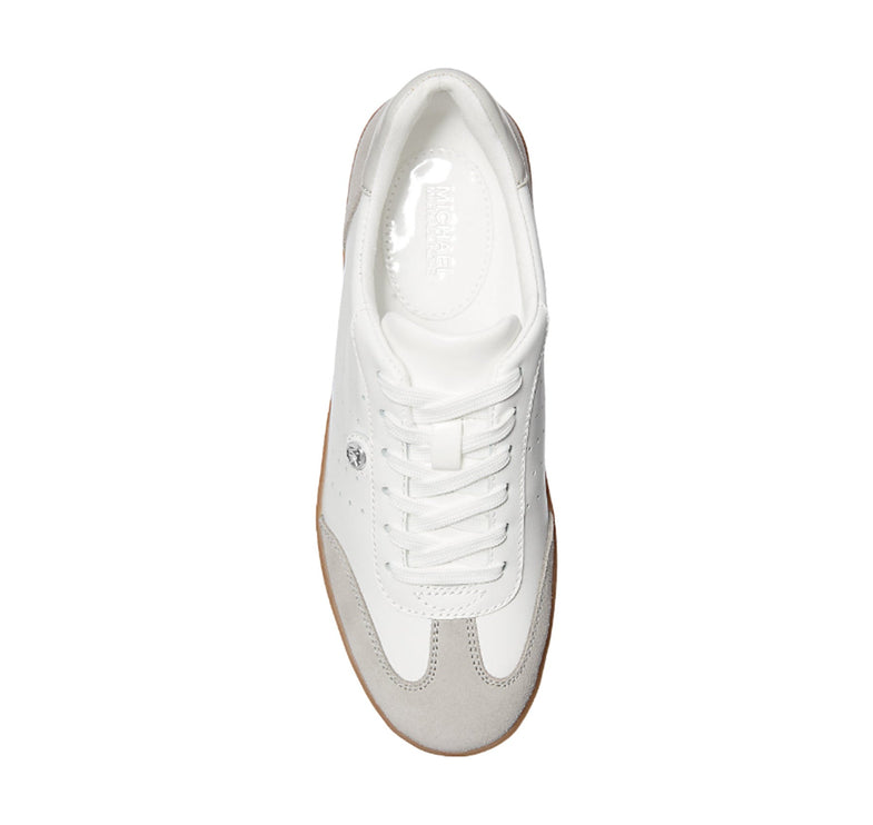 Michael Kors Women's Scotty Leather Sneaker Aluminum Multi - Hemen Kargoda