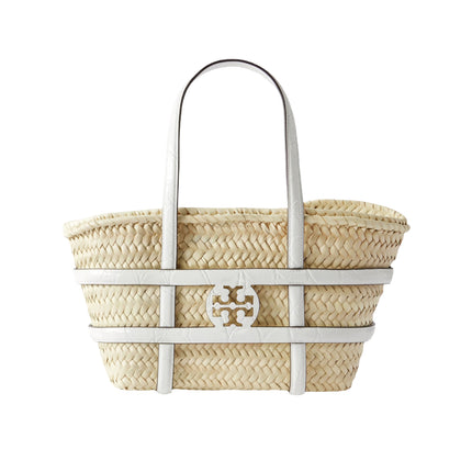 Tory Burch Women's Ella Small Woven Straw Tote Neutral