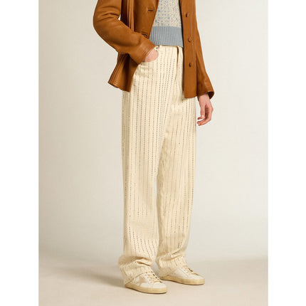 Golden Goose Women's Super Star Sneakers with Suede Star and Peach Pink