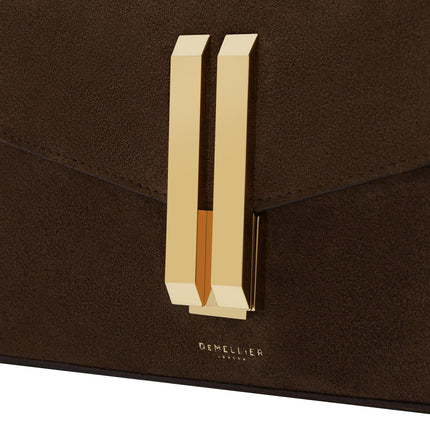 DeMellier London Women's The Vancouver Clutch Mocha Suede/Mocha Smooth