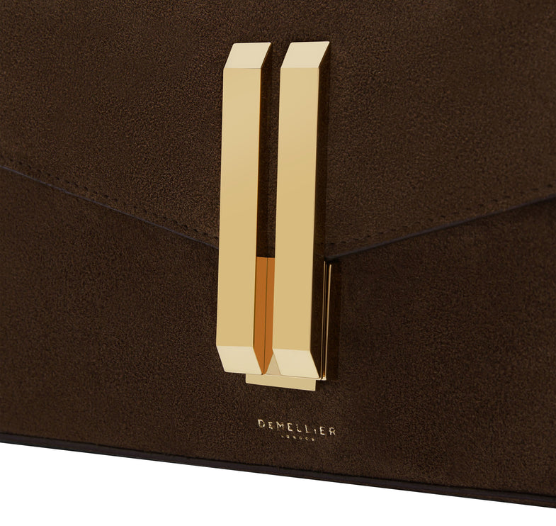 DeMellier London Women's The Vancouver Clutch Mocha Suede/Mocha Smooth