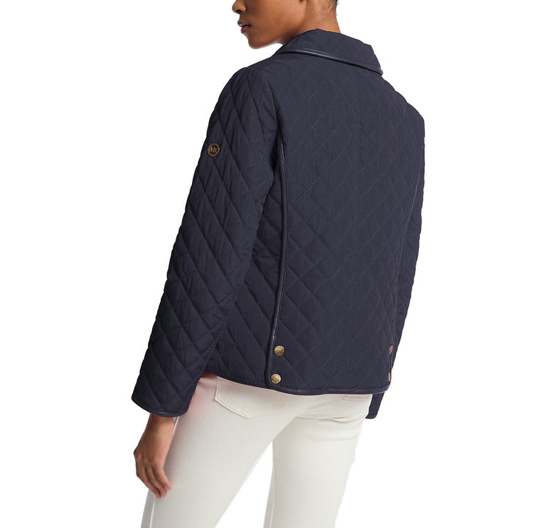 Michael Kors Women's Quilted Jacket Midnight Blue
