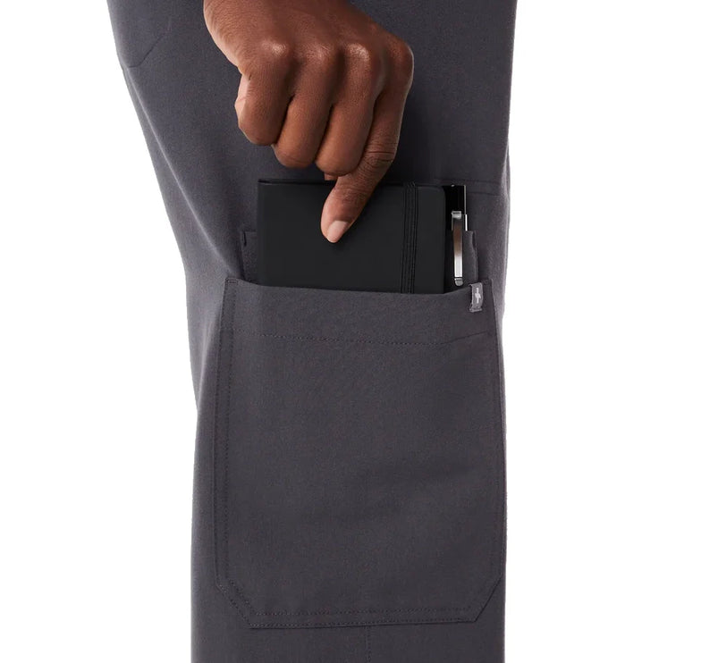 FIGS Women's High Waisted Isabel Wide Leg Scrub Pants Charcoal