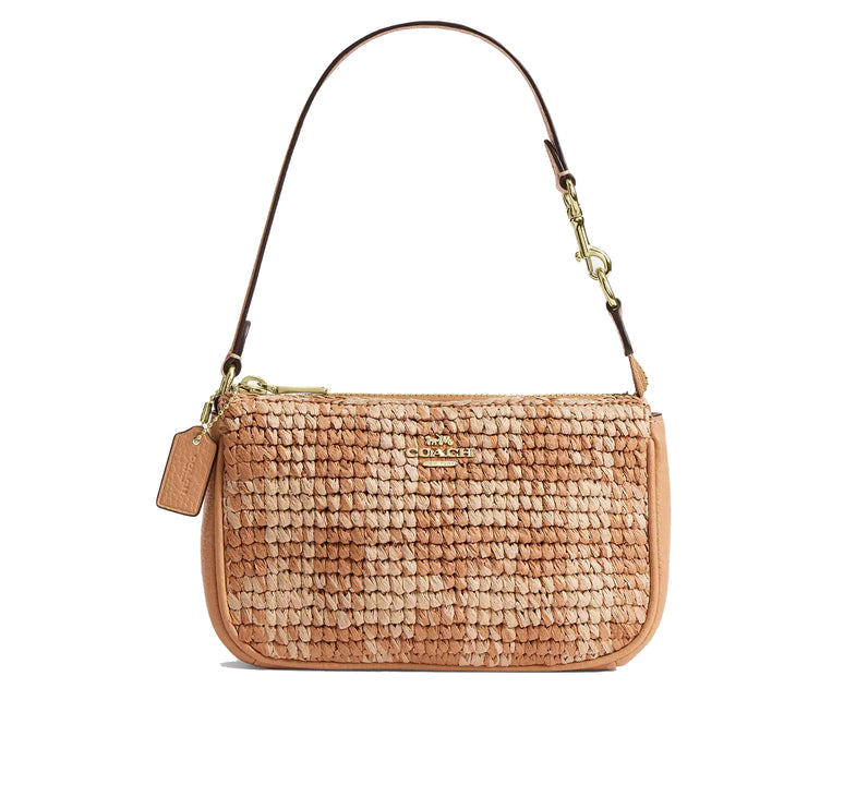 Coach Women's Nolita 19 With Gingham Print Gold/Tan