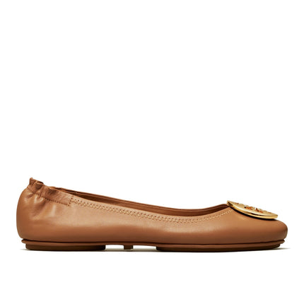 Tory Burch Women's Minnie Travel Ballet Royal Tan/Gold