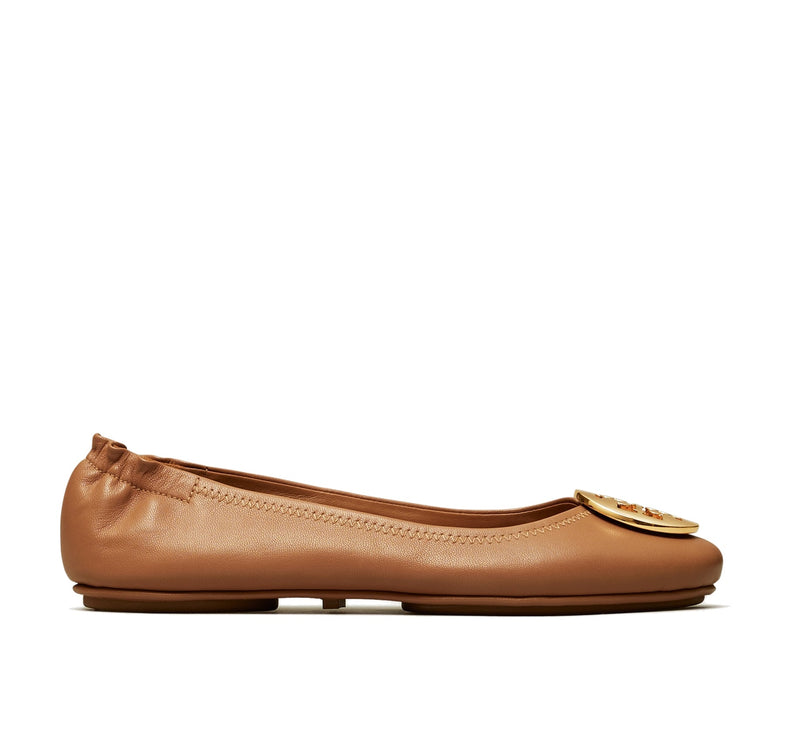 Tory Burch Women's Minnie Travel Ballet Royal Tan/Gold