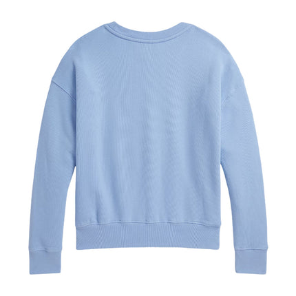 Polo Ralph Lauren Girl's Polo Bear Terry Sweatshirt Chambray Blue