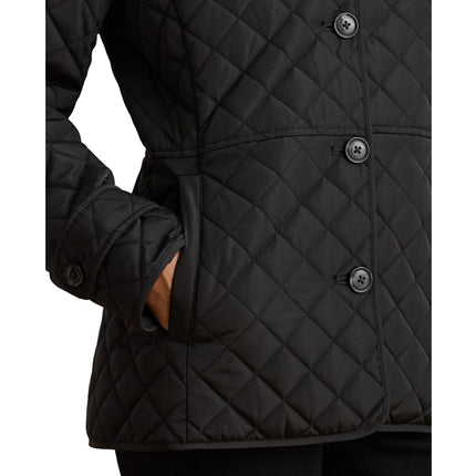 Polo Ralph Lauren Women's Crest-Patch Quilted Hooded Jacket Black
