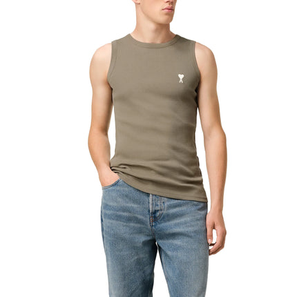 AMI Alexandre Mattiussi Unisex Rib Ami De Coeur Tanktop Laurel