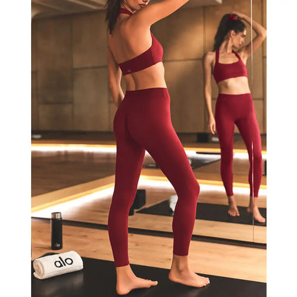 alo Women's ALO Softsculpt 7/8 Define Legging Summer Romance Red
