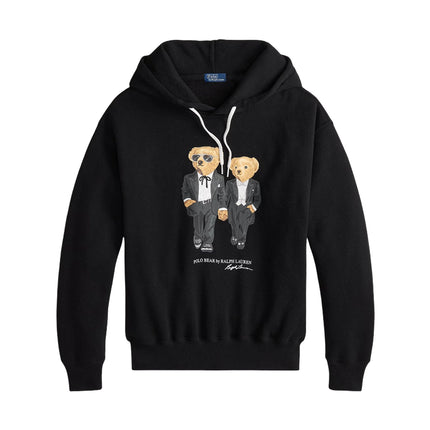 Polo Ralph Lauren Women's The Ralph & Ricky Tuxedo Bear Hoodie Polo Black