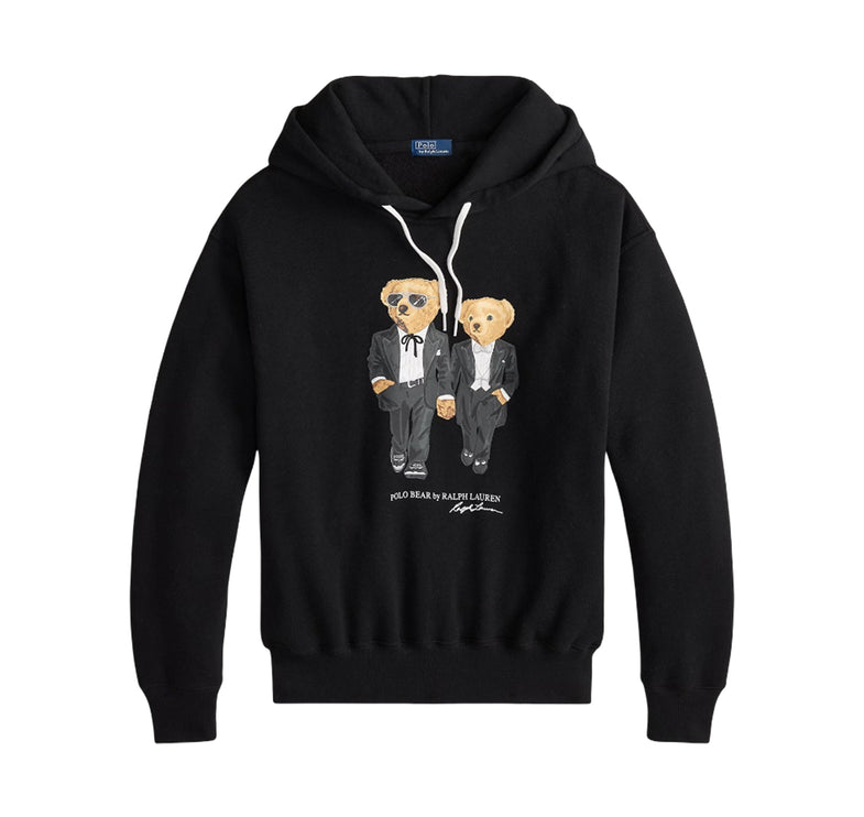 Polo Ralph Lauren Women's The Ralph & Ricky Tuxedo Bear Hoodie Polo Black