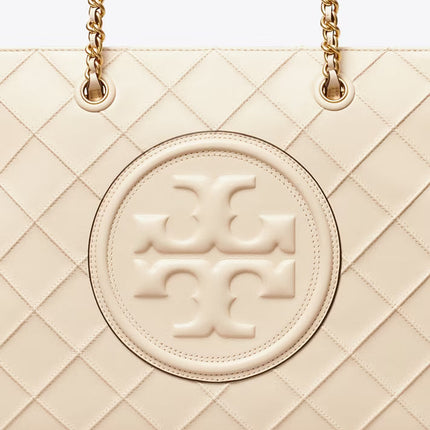 Tory Burch Women's Fleming Soft Chain Tote New Cream