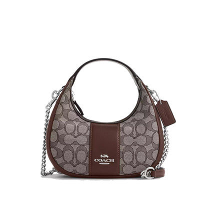 Coach Women's Carmen Mini Crossbody In Signature Jacquard Silver/Oak/Maple