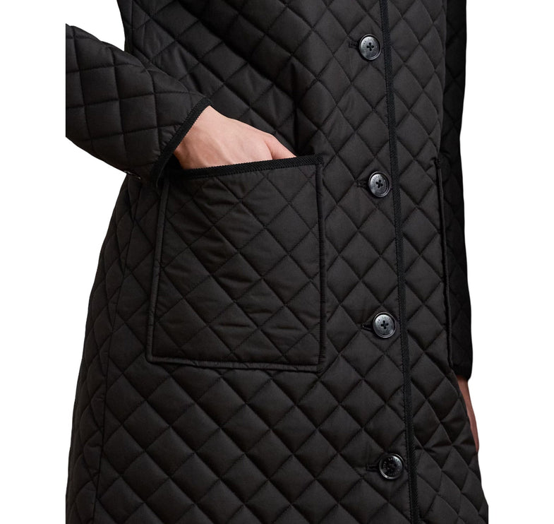 Polo Ralph Lauren Women's Faux-Shearling-Trim Quilted Jacket Black