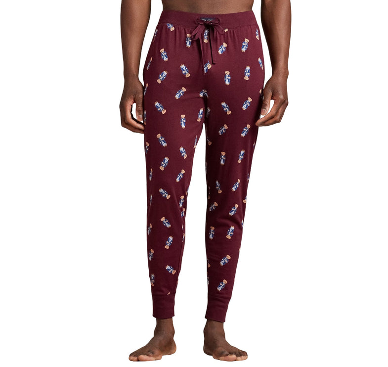 Polo Ralph Lauren Men's Polo Bear Jersey Sleep Set Classic Wine